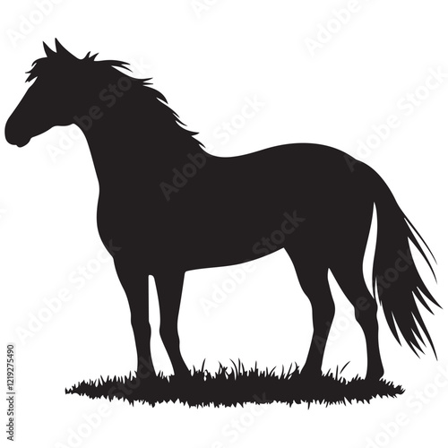 morgan horse silhouette, horse silhouette vector