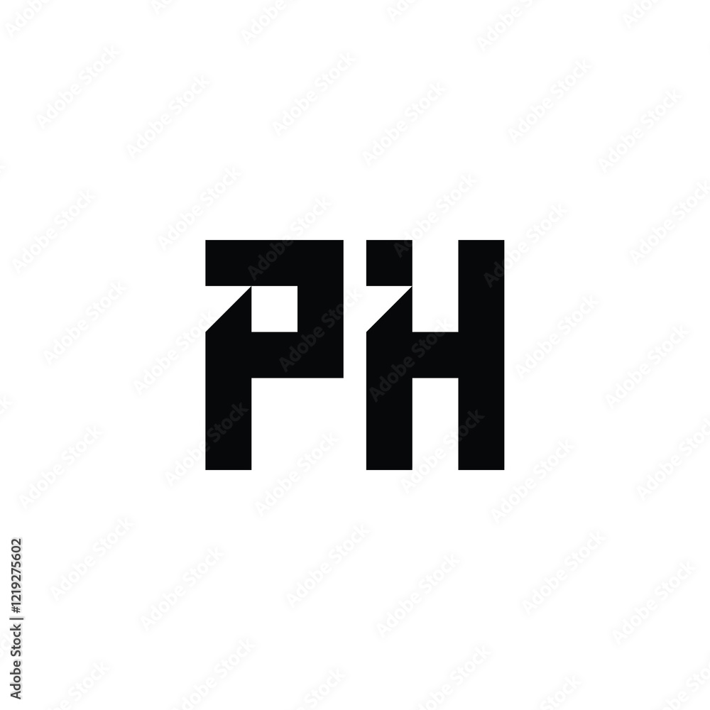 PH monogram logo design letter text name symbol monochrome logotype alphabet character simple logo PH monogram logo design letter text name symbol monochrome logotype alphabet character simple logo
