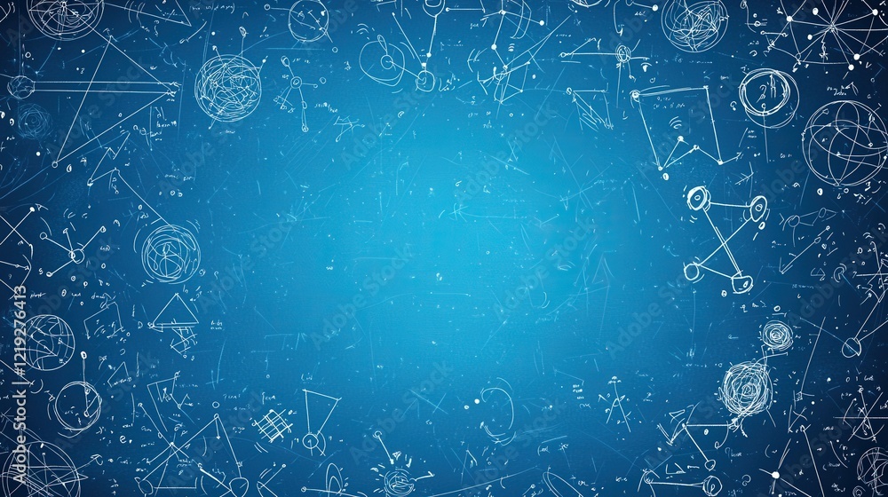Obraz premium Scientific Patterns and Formulas Background Design