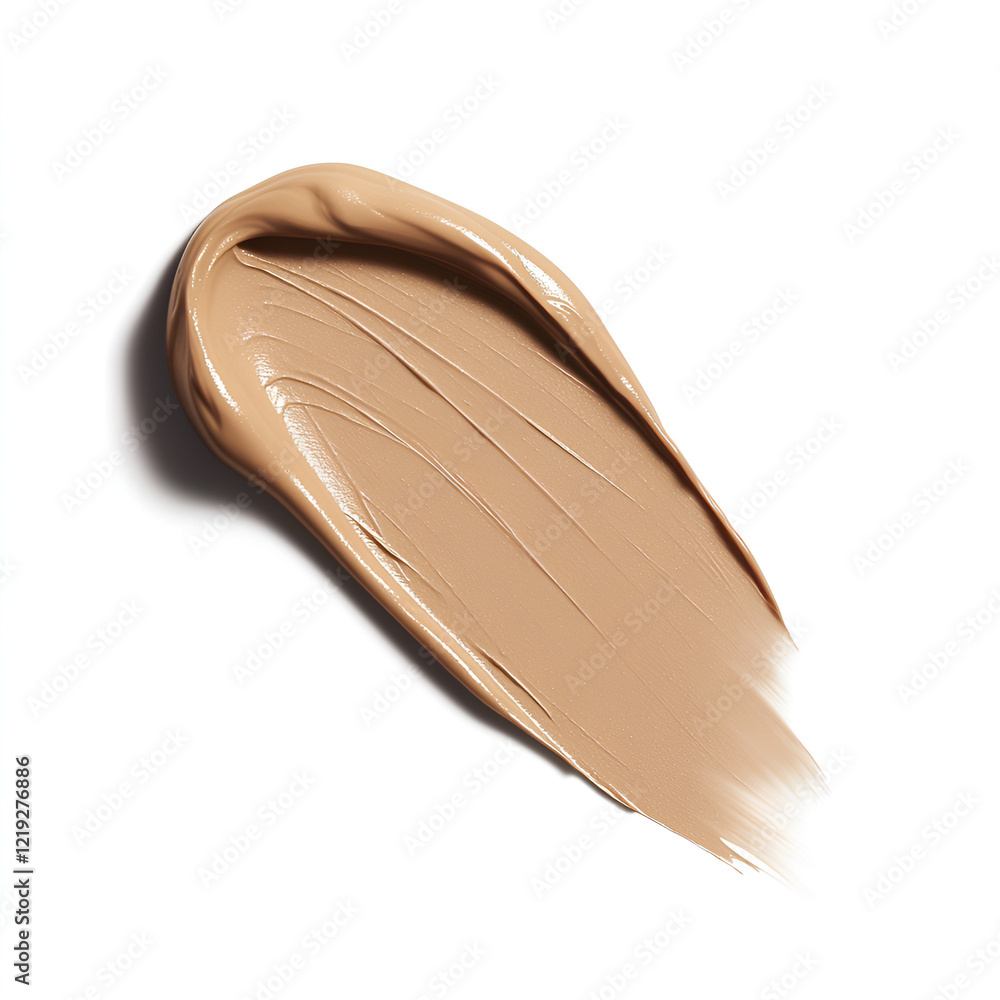Swatches of beige foundation makeup on white background. Perfect for beauty blogs, product displays, and cosmetic advertising. Swatches of beige foundation makeup on white background. Perfect for beauty blogs, product displays, and cosmetic advertising.