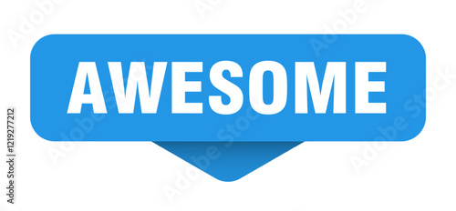 awesome sticker. awesome sign on transparent background