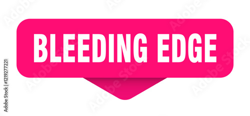 bleeding edge sticker. bleeding edge sign on transparent background