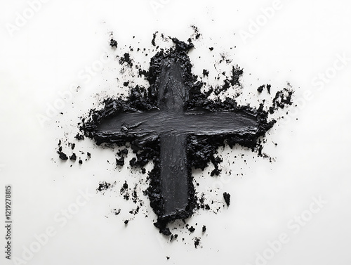 Ash Wednesday Cross a Symbolic Image of Repentance