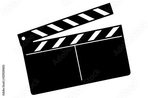 Movie clapperboard silhouette, Clapperboard glyph icon, Movie clapper board,