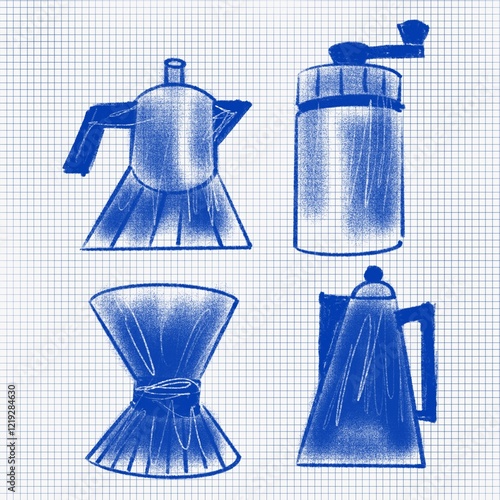 Coffee making set, coffee filter