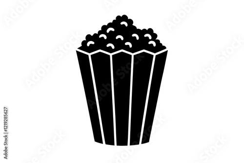 Popcorn icon vector, Popcorn box icon symbol vector illustration