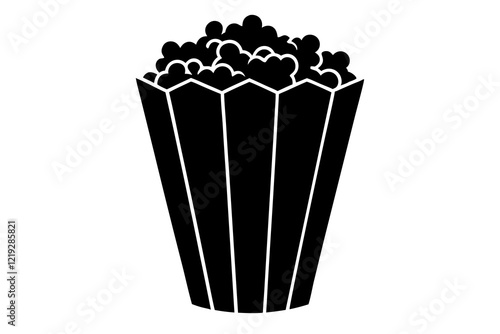 Popcorn icon vector, Popcorn box icon symbol vector illustration