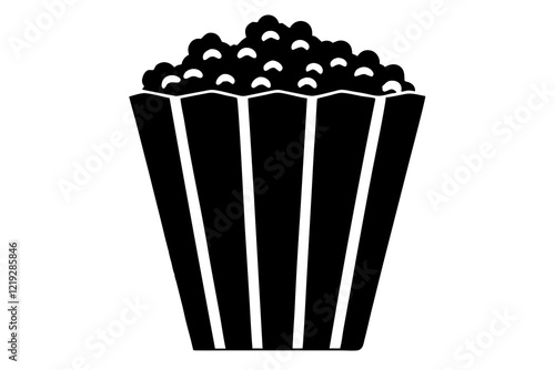 Popcorn icon vector, Popcorn box icon symbol vector illustration