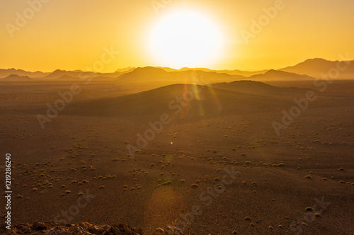 Obraz na płótnie Sonnenuntergang in der afrikanischen Namib Wüste w salonie