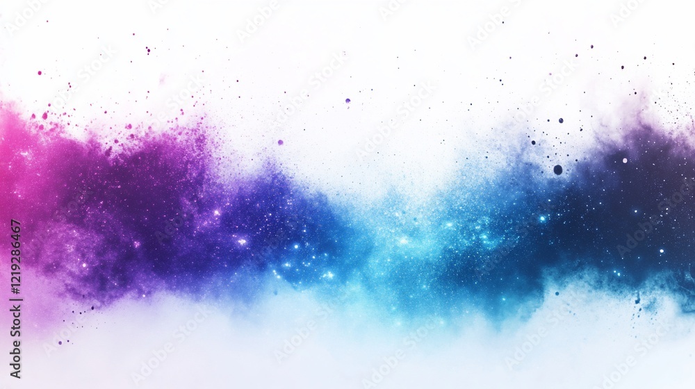 Obraz premium Abstract cosmic nebula, pink, purple, blue, and white.