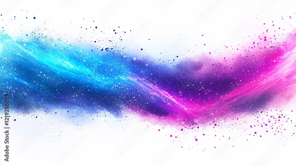 Abstract colorful powder explosion on white. Abstract colorful powder explosion on white.