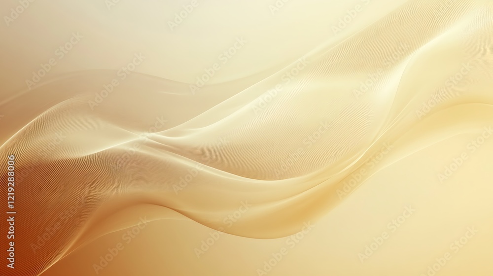 Fototapeta premium Abstract Golden Waves Flowing Smoothly