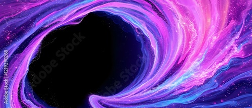 Wallpaper Mural Cosmic Portal to a Neon Galaxy: Vibrant Dreamscape Art Torontodigital.ca