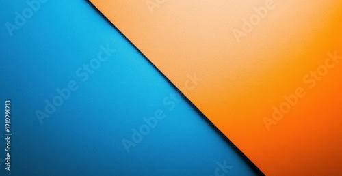 Color gradient background  orange and blue  blurred  minimalist  detailed  flat lay  top view  light and shadow  grainy  warm tone  blurry