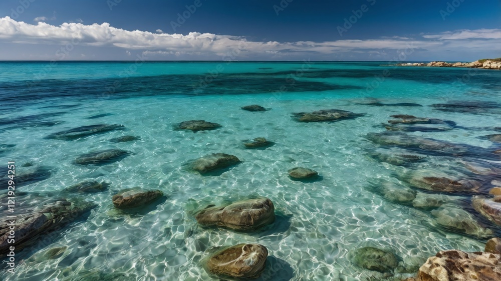 Obraz premium the clear coastal waters
