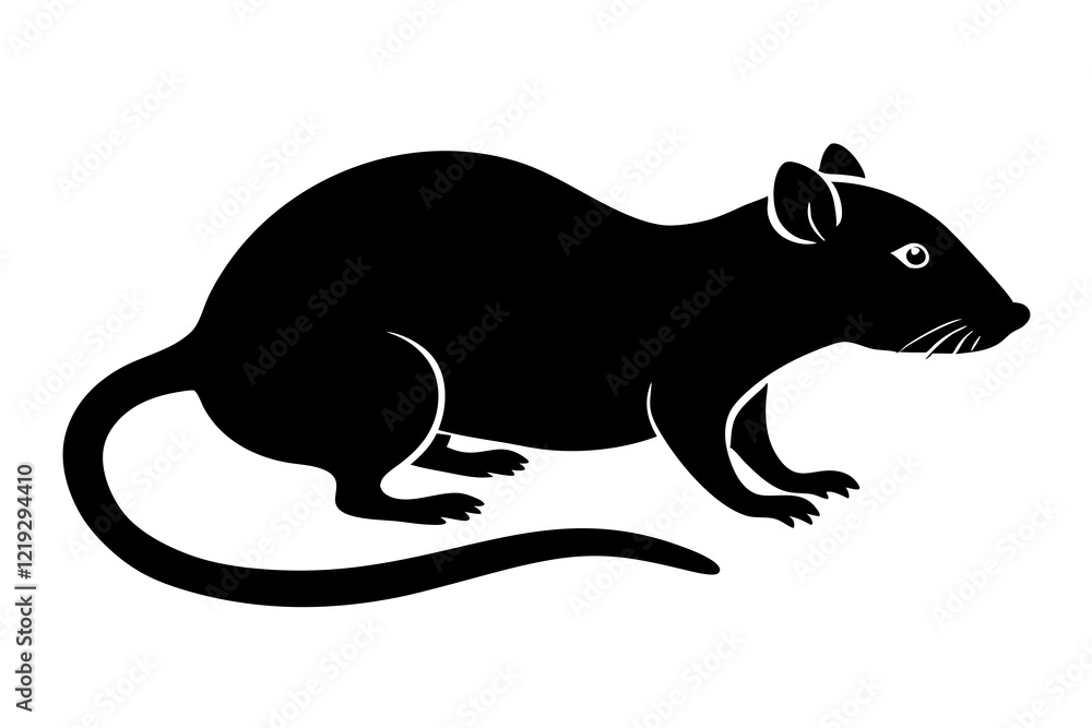 rat silhouette, Mouse silhouette vector, rat silhouette, Mouse silhouette vector,