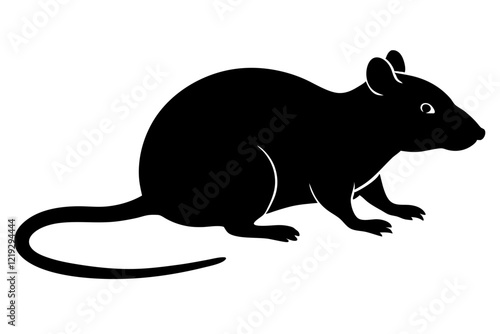 rat silhouette, Mouse silhouette vector,