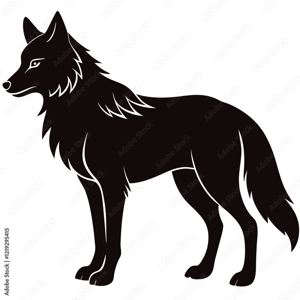 animal Silhouette on white background animal Silhouette on white background