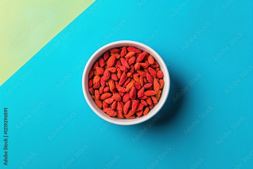 Fototapeta premium Vibrant Dried Goji Berries in a Bowl