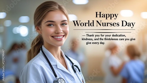 Happy World Nurses Day! Celebrating the dedication, kindness, and selfless care of nurses worldwide. photo