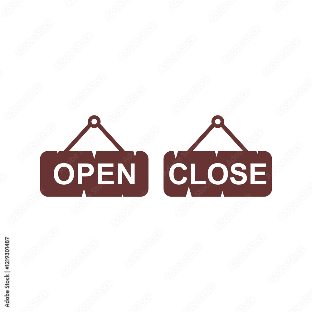 flat open and close icon logo design flat open and close icon logo design