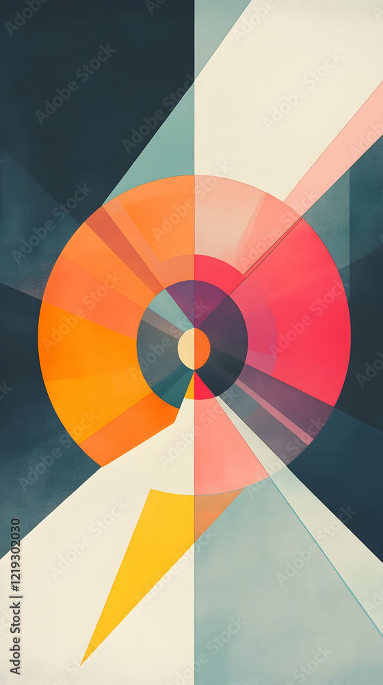 Obraz premium Abstract colorful circle design, geometric shapes, vibrant background, modern art, website banner