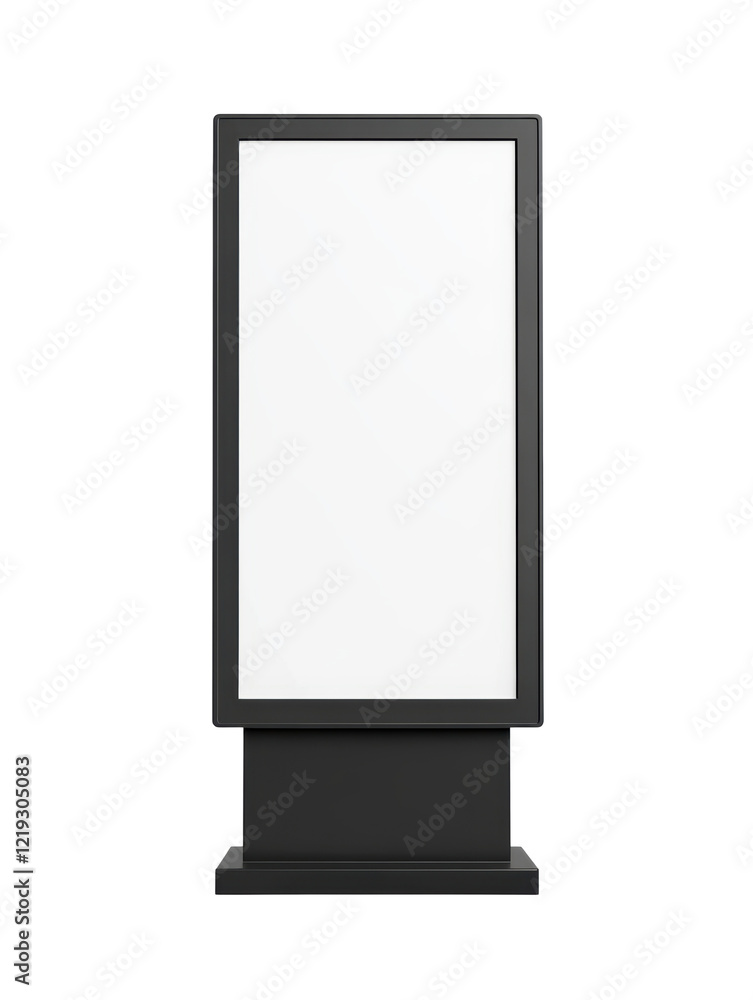 Isolated Black Empty Advertising Billboard Isolated Black Empty Advertising Billboard