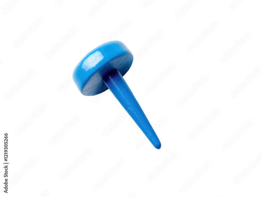 Isolated Blue Push Pin Isolated Blue Push Pin
