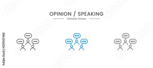 Speaking icon set. Communication icons collection. Containing discussion, speech bubble, talking, consultation and conversation icon vector illustration.