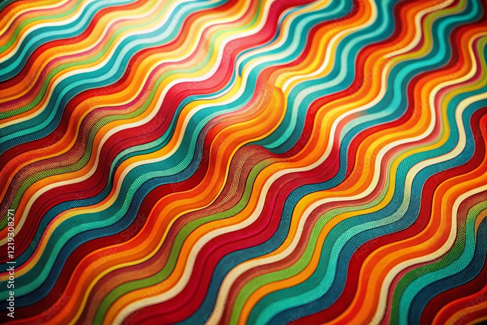 Retro 70s Groovy Wavy Pattern Background - High-Resolution Stock Photo Retro 70s Groovy Wavy Pattern Background - High-Resolution Stock Photo