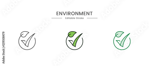 Eco and environment line icons collection. Vector illustration Clean environment concept