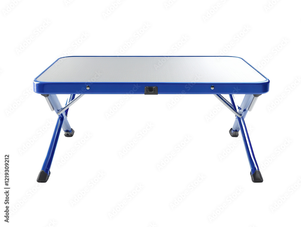 Isolated Blue Folding Camping Table Isolated Blue Folding Camping Table