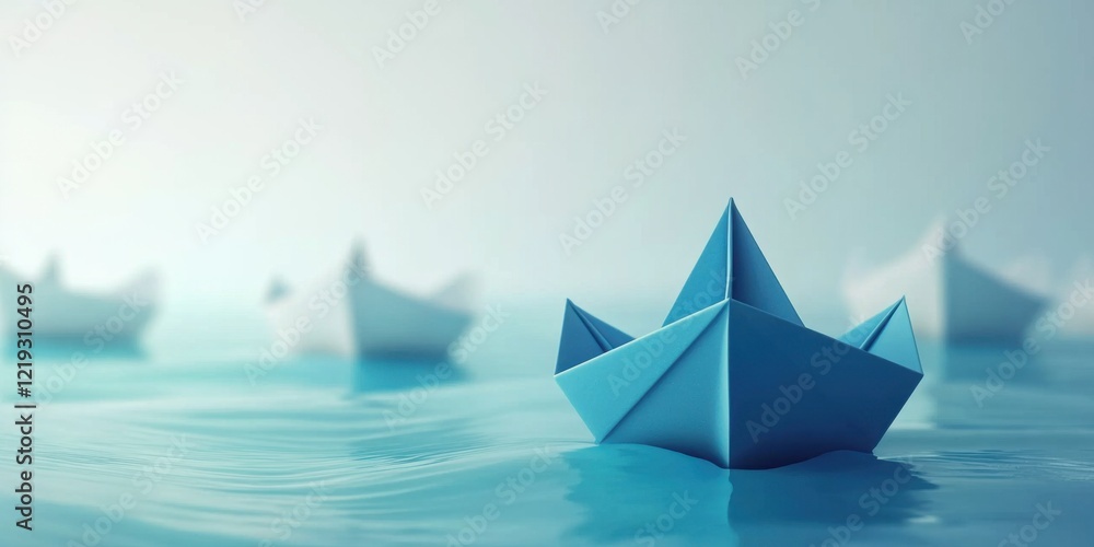 Floating paper boats on serene water tranquil lake minimalist photography calm environment close-up view peaceful concept Floating paper boats on serene water tranquil lake minimalist photography calm environment close-up view peaceful concept