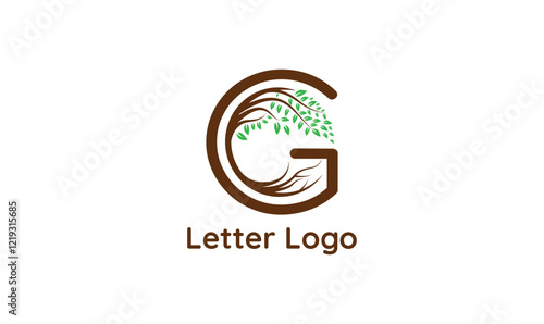 G letter natural eco company logo