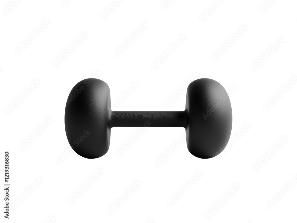 Isolated Black Dumbbell Close-up Isolated Black Dumbbell Close-up