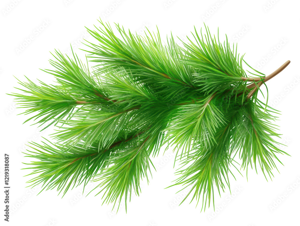 Isolated Pine Tree Branch Isolated Pine Tree Branch