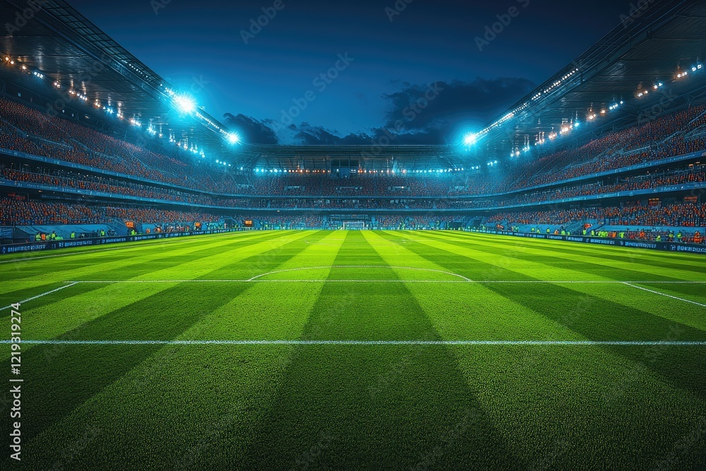 Night Stadium: Soccer Field, Crowd Night Stadium: Soccer Field, Crowd