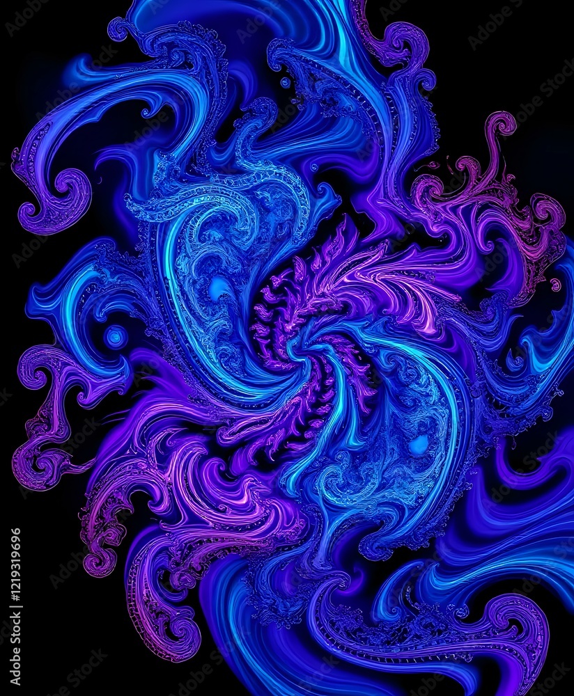 Fototapeta premium Hypnotic Julia Sets: Vibrant Fractal Art