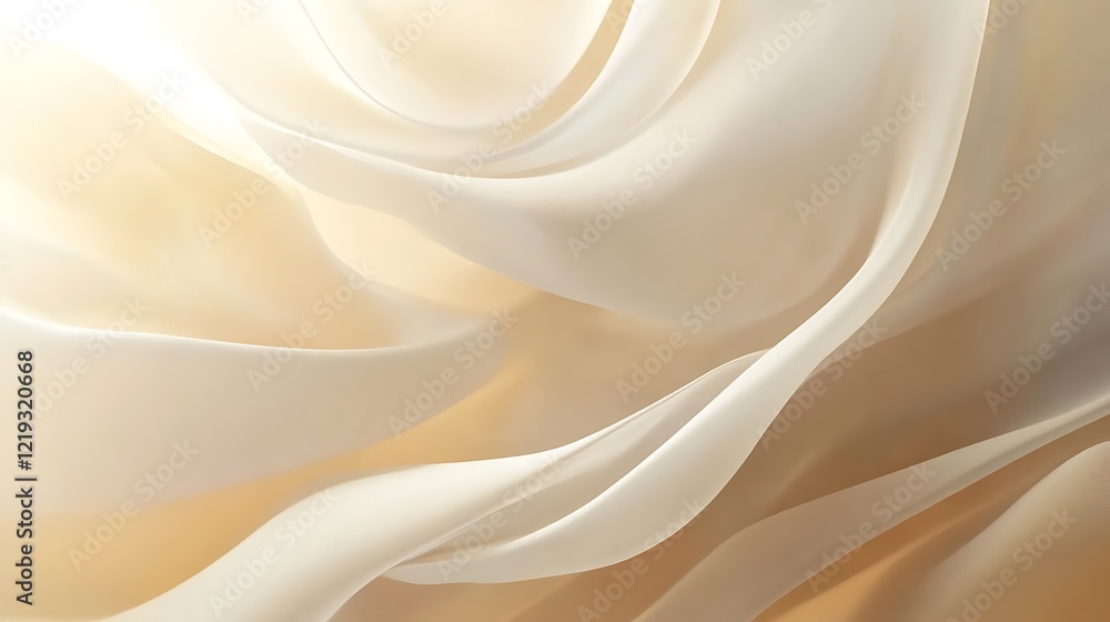 Obraz premium Elegant Draped Cream Colored Fabric Texture