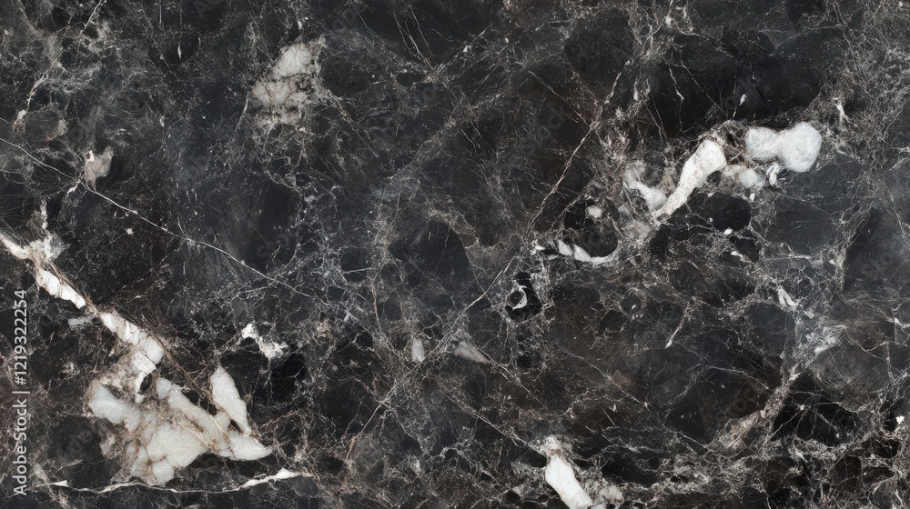 Obraz premium Elegant black marble texture with subtle veins enhancing luxurious appeal for modern interior designs