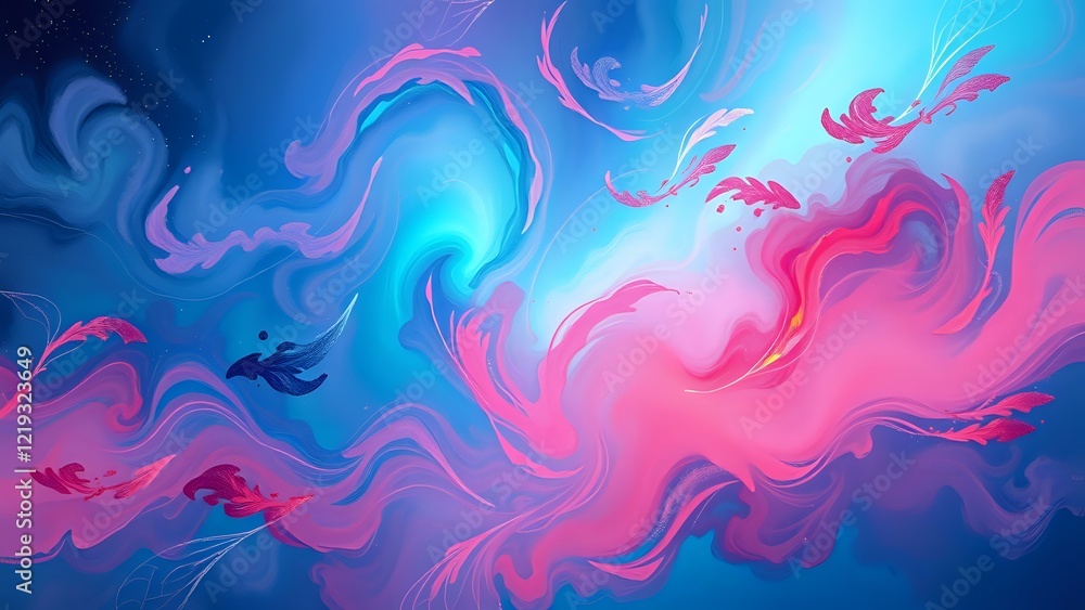 Vibrant Cosmic Fish in Surreal Aurora Borealis Scene Vibrant Cosmic Fish in Surreal Aurora Borealis Scene