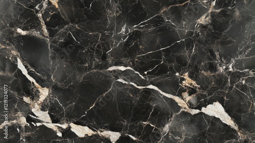 Wallpaper Mural Exquisite black marble surface showcasing elegant veins and luxurious textures for sophisticated interior design Torontodigital.ca