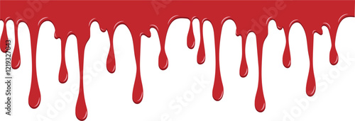 red blood drop. red dripping paint vector illustration. Red jam drip