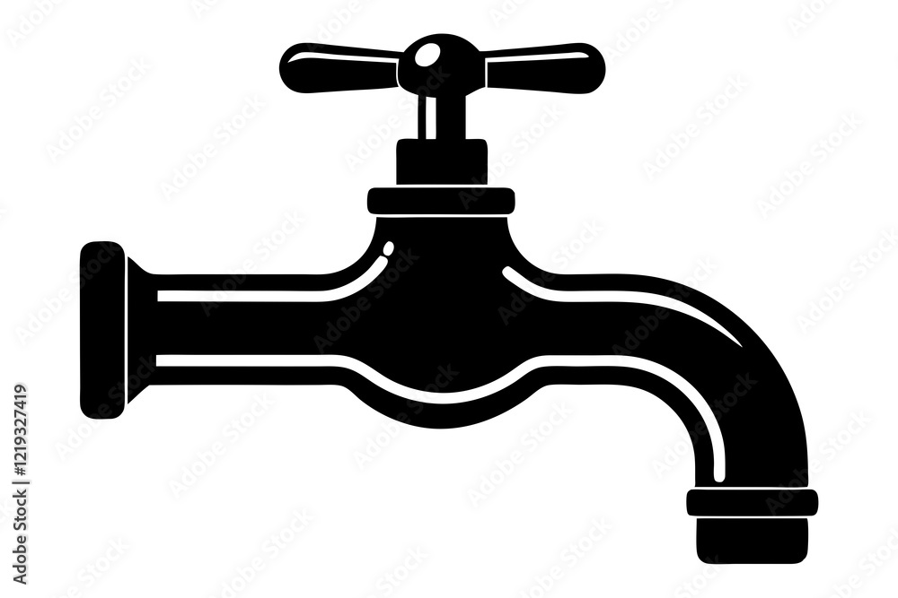Faucet icon vector, Water Faucet or tap icon, Kitchen water faucet symbol vector Faucet icon vector, Water Faucet or tap icon, Kitchen water faucet symbol vector