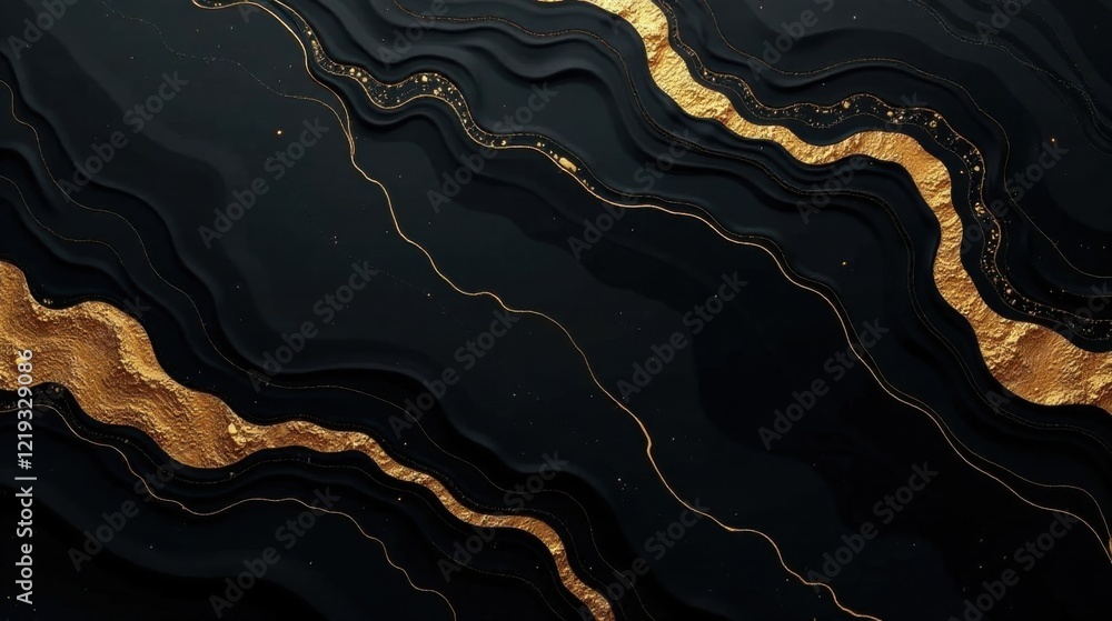 Abstract Black and Gold Swirling Design Elegant, Luxurious, and Modern Background Texture Abstract Black and Gold Swirling Design Elegant, Luxurious, and Modern Background Texture