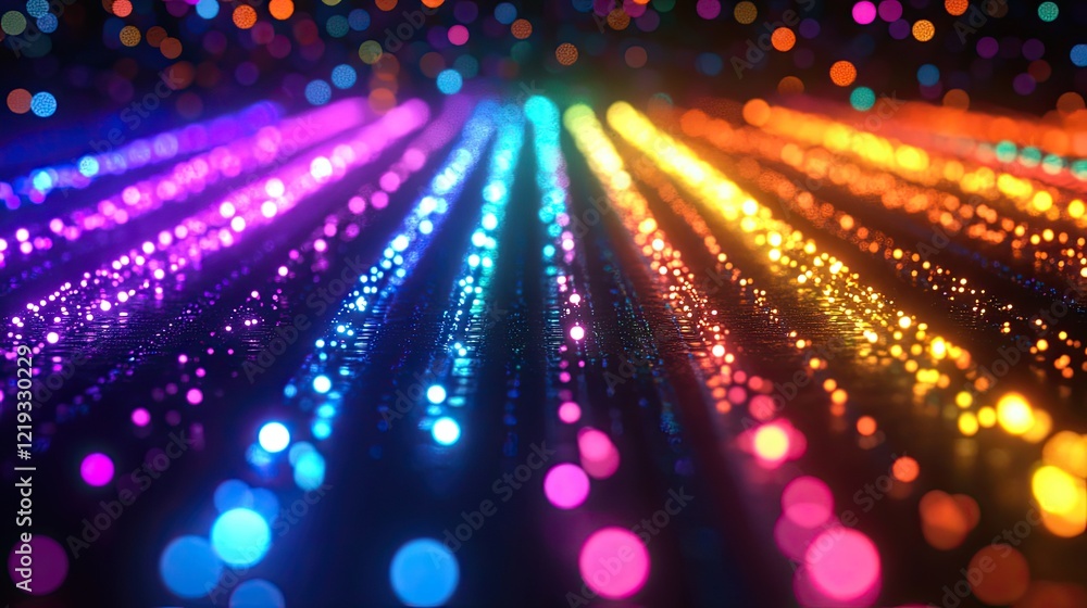 A vibrant, abstract representation of undulating waves formed by a grid of colorful dots, A vibrant, abstract representation of undulating waves formed by a grid of colorful dots,