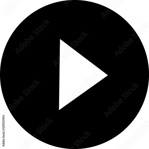 Play button track icon vector. Elements for video streaming app