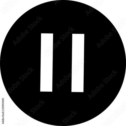  pause button track icon vector. Elements for video streaming app