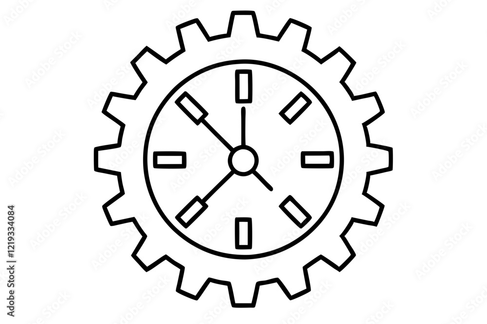 Intricate Clock Icon Vector Featuring Roman Numerals - SVG Intricate Clock Icon Vector Featuring Roman Numerals - SVG