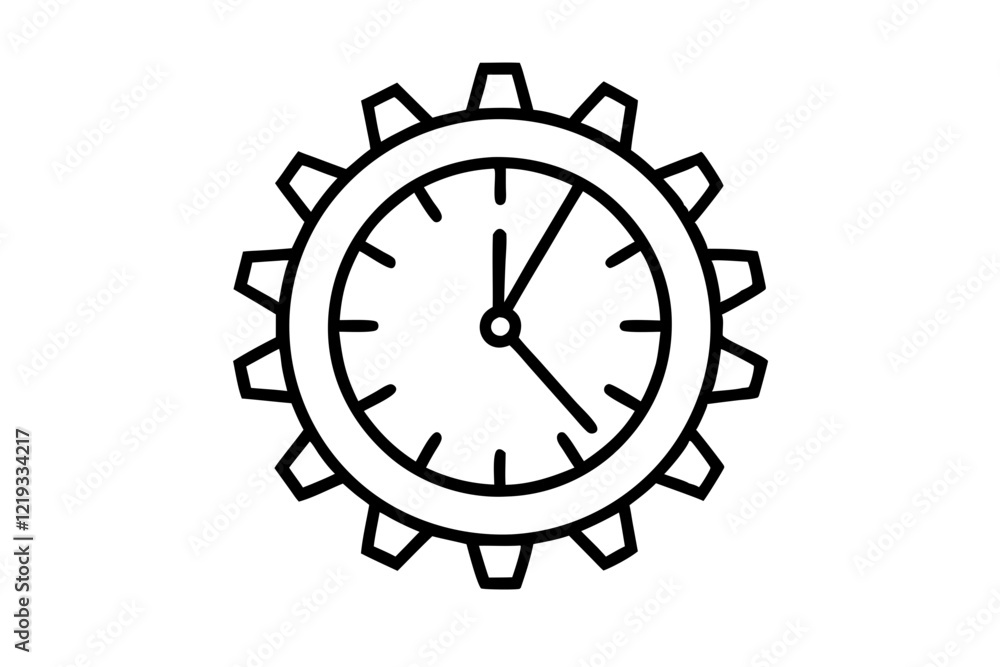 Intricate Clock Icon Vector Featuring Roman Numerals - SVG Intricate Clock Icon Vector Featuring Roman Numerals - SVG